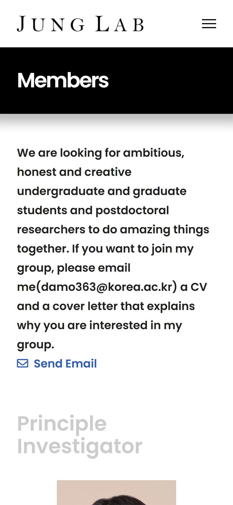 고려대학교 - JUNG LAB mobile members